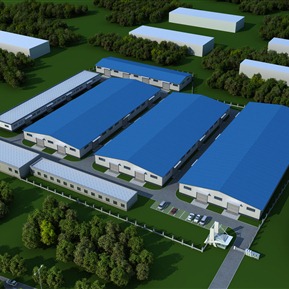 现代 厂房 厂区鸟瞰