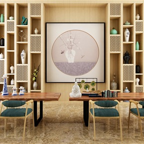 新中式 茶桌椅  餐桌组合