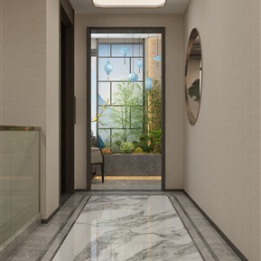 新中式 过道 走廊园艺