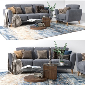 北欧 沙发茶几组合