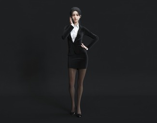 现代 女人 秘书打电话