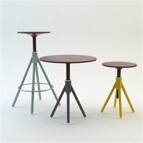 工业LOFT 圆几 茶几