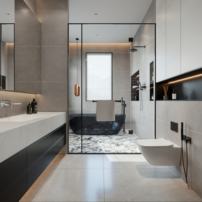 现代 卫生间 卫生间浴室