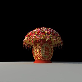 现代 美陈 花篮雕塑