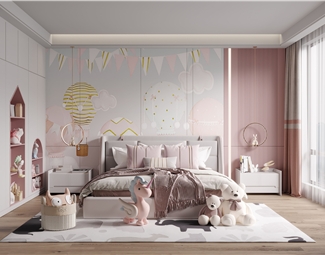 现代女孩房玩具