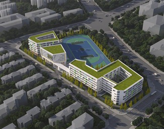 现代学校体育馆建筑