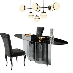 现代 餐桌椅组合 意式餐桌椅组合