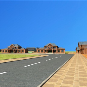 美式 建筑 木屋旅游景点