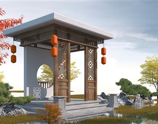 中式景观亭廊