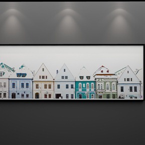 欧式 建筑画 著名建筑抽象床头装饰画