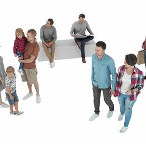 现代 多人 聊天人物组合