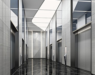现代住宅电梯间