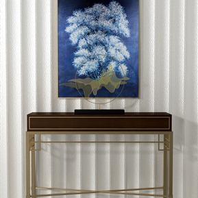 新中式 玄关柜 装饰柜 边柜 装饰画 装饰品组合