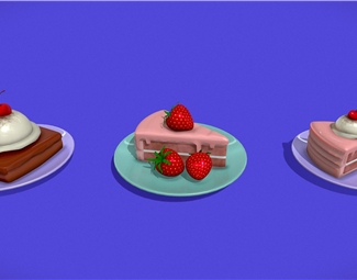 现代草莓蛋糕