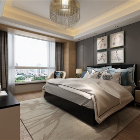现代 卧室 奢华卧室