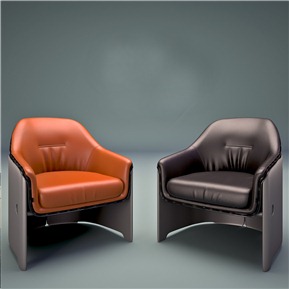 现代 单人沙发 皮革单人沙发椅