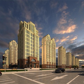 欧式 住宅区 公寓住宅沿街