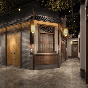 中式 过道 餐馆过道