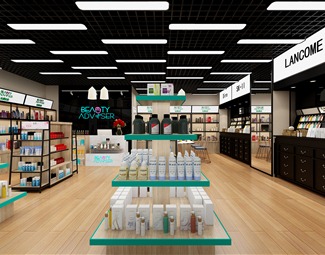 现代化妆品店前台