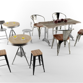 工业LOFT 餐桌椅组合 桌椅组合