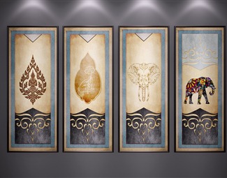 东南亚有框装饰画