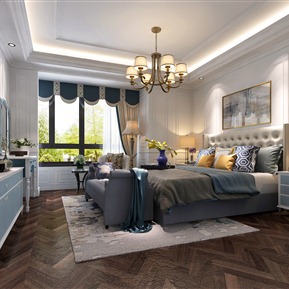 美式 卧室 主卧室