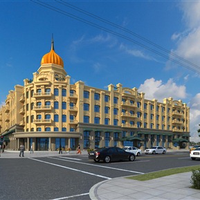 欧式 酒店建筑 商业办公酒店