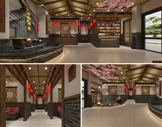 新中式 餐厅 饭店