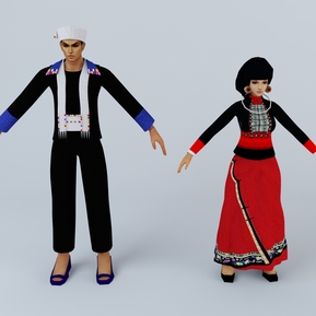 民族风 双人 少数民族服装