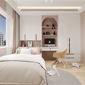 现代 榻榻米卧室 卧室 卫生间