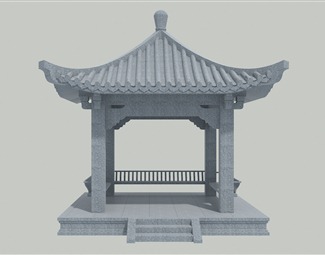 新中式 亭子 四角亭