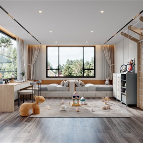 现代 儿童房 儿童房卧室