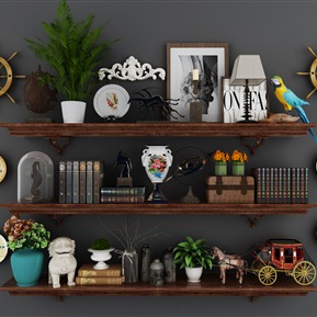 简欧 摆件组合 花瓶雕塑组合