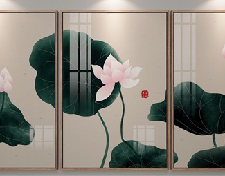 新中式咖啡厅装饰画