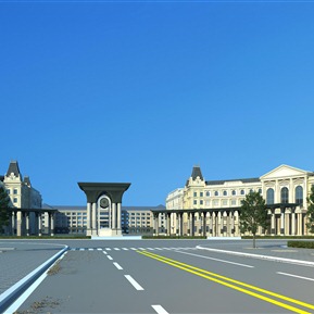 欧式 教学楼 学校办公楼政府