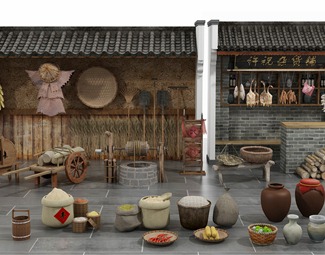 中式农作物工具
