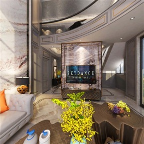 简欧 复式客厅 客餐厅