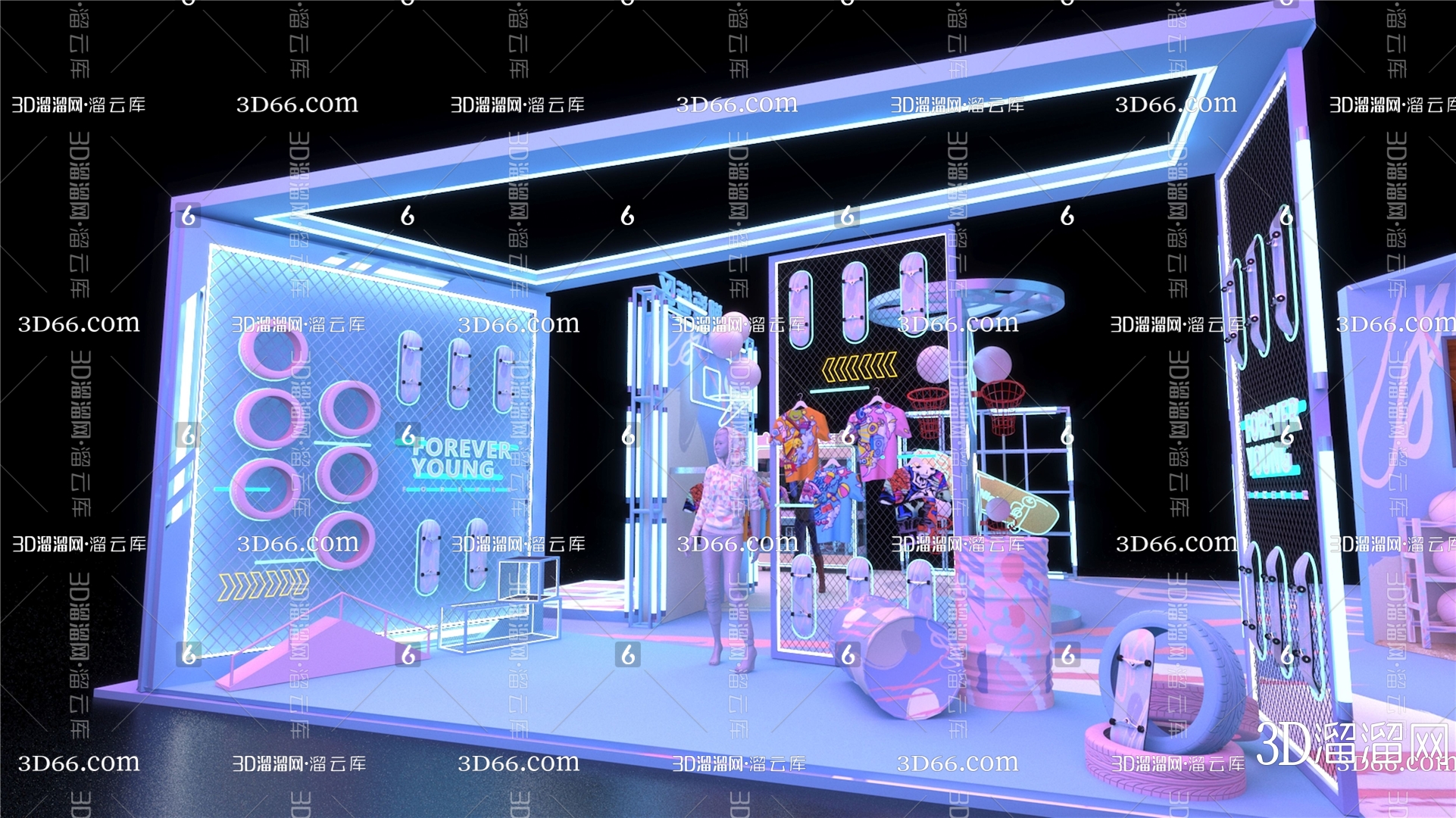 【快闪店3D模型下载】-快闪店3D模型素材下载_3D溜溜网