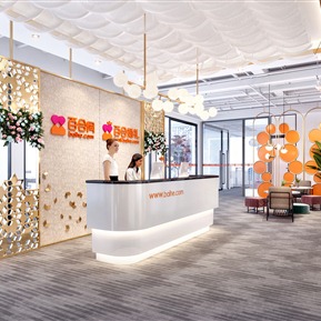 现代 大厅 办公前台接待区