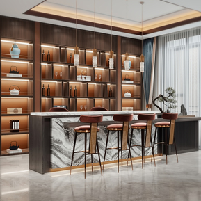 新中式 吧台区 地下室水吧区