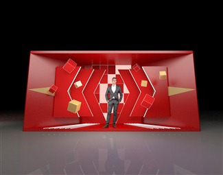 现代 美陈 合影
