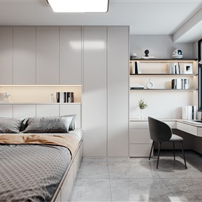 现代 榻榻米卧室 榻榻米书房