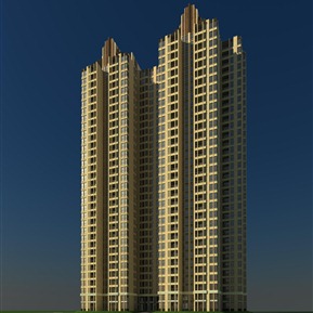 后现代 住宅楼 高层住宅楼