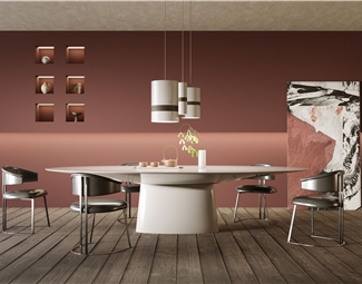 现代 餐桌椅组合  桌椅组合