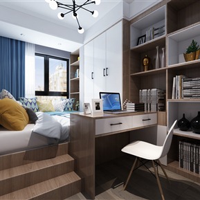 北欧 榻榻米卧室 儿童房