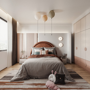 现代 儿童房 女儿房