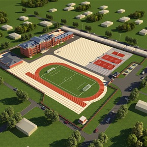 现代 学校 学校鸟瞰