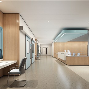 现代 护士站 护士站走廊