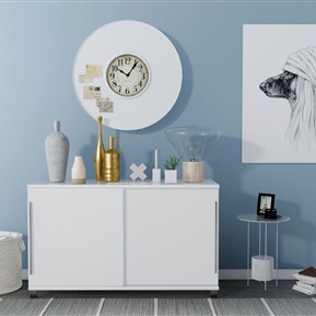 现代 玄关柜 装饰柜 边柜 装饰画 装饰品组合