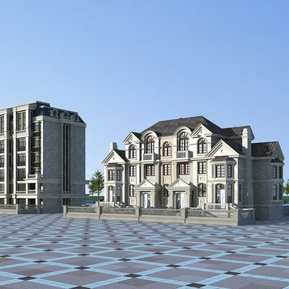 欧式 双拼别墅 别墅